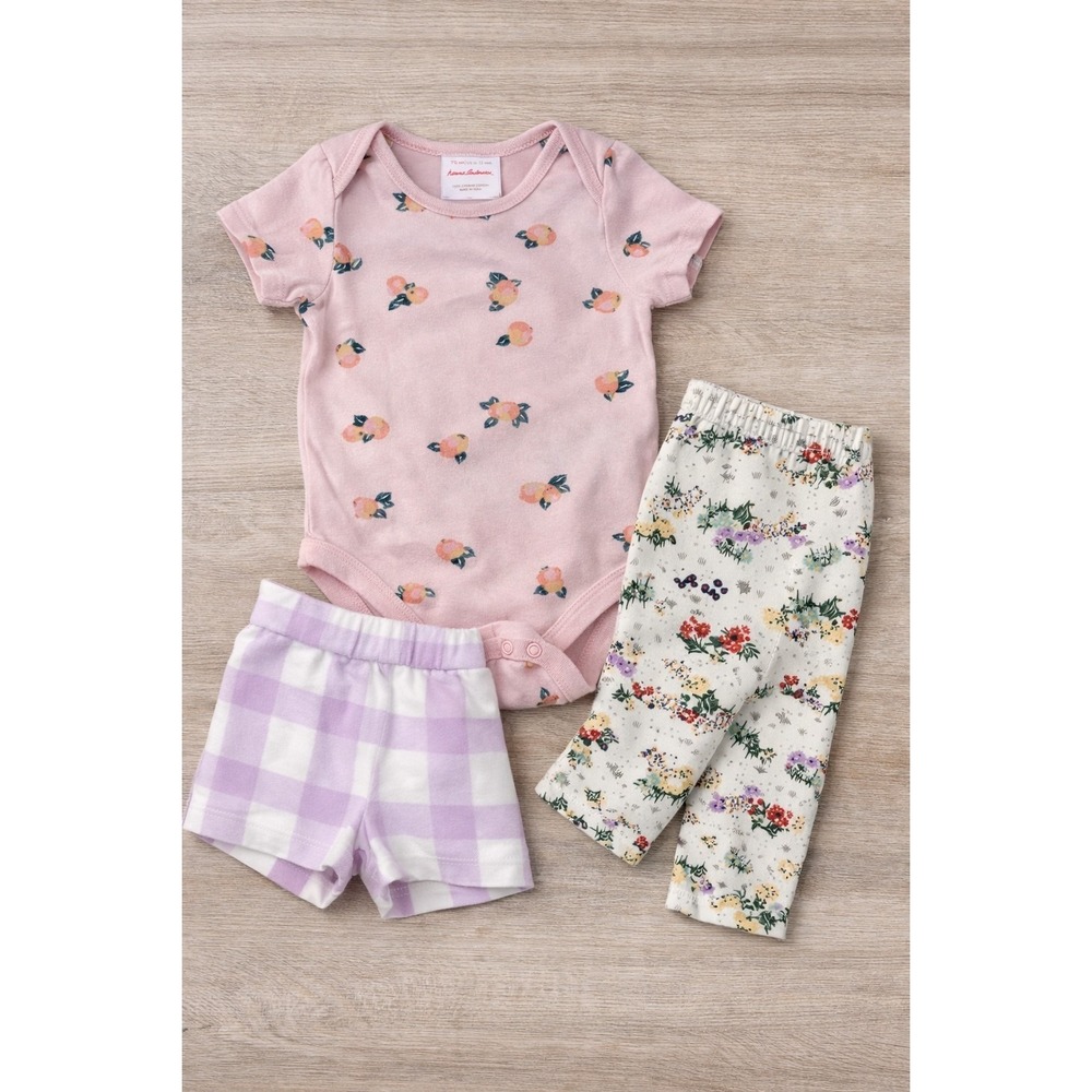Hanna Andersson Baby Bundle 6–12m Organic Cotton Bodysuit Leggings Monica + Andy
